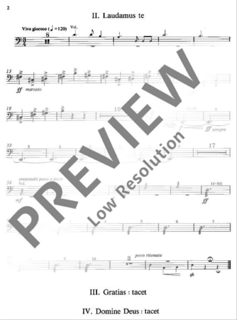 Gloria Gloria Double Bass scores gallery preview page 3