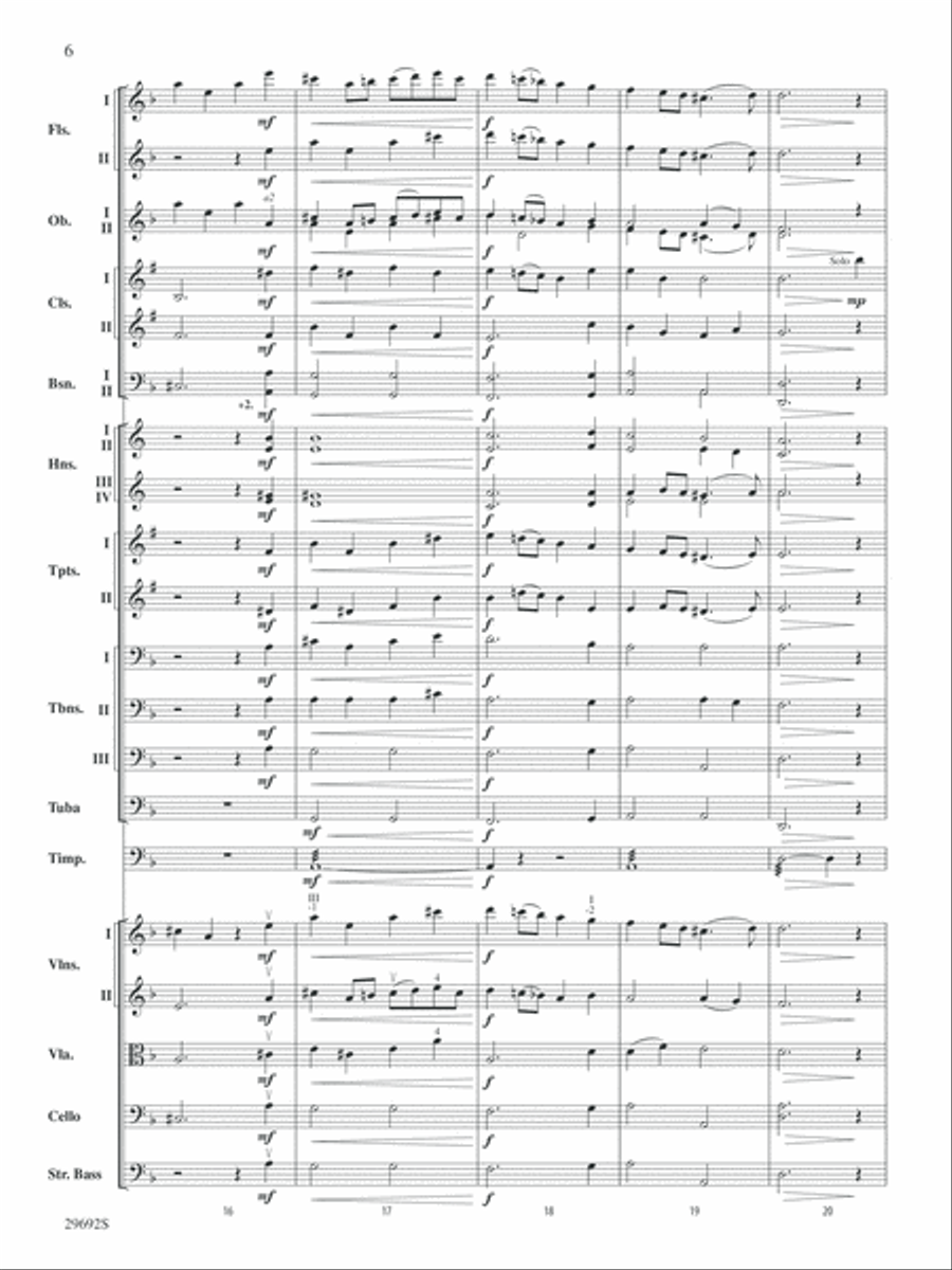 Variations on a Theme by Handel: Score Full Orchestra scores gallery preview page 6
