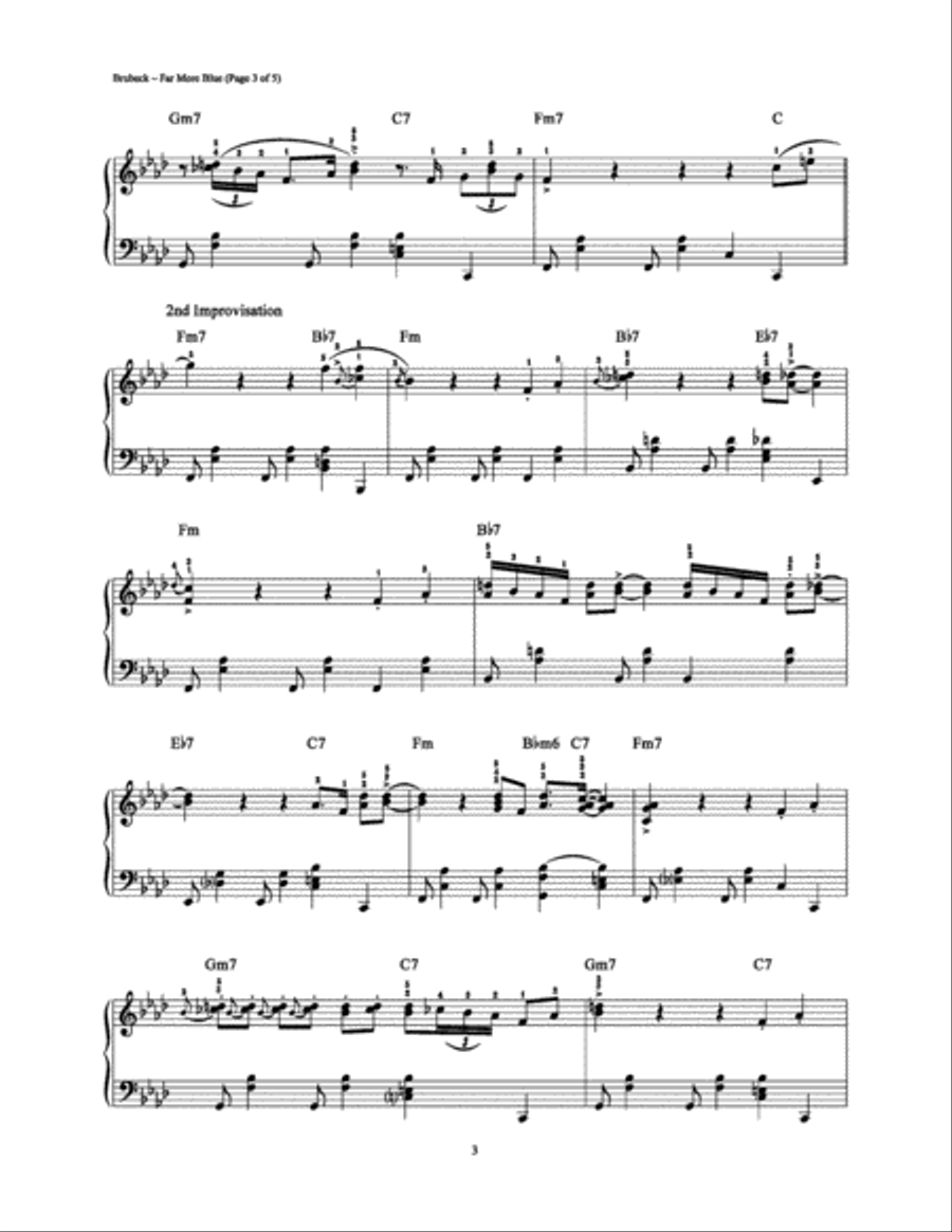 Far More Blue Piano Solo scores gallery preview page 3