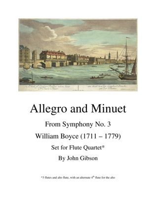 Book cover for Allegro and Minuet for Flute Quartet