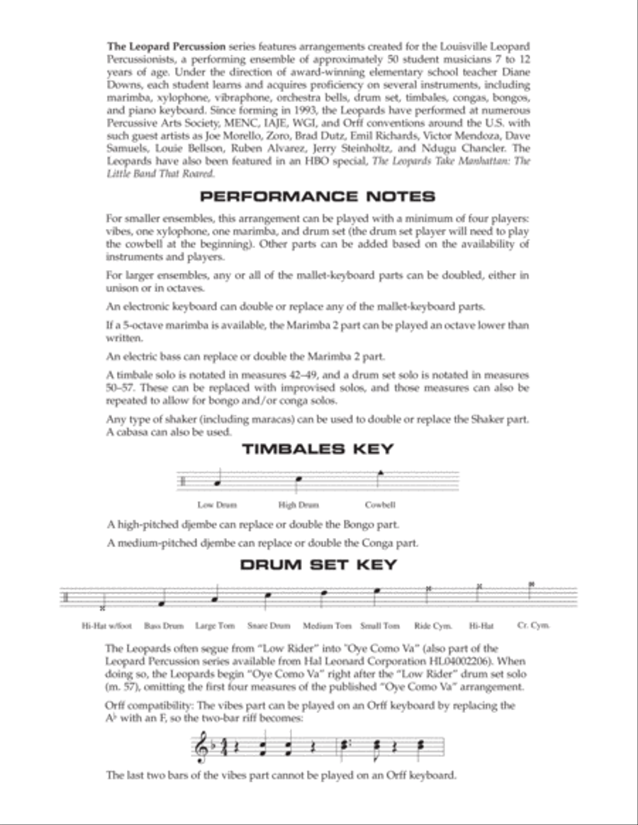 Low Rider - Full Score Low Rider - Full Score Percussion Ensemble scores gallery preview page 3