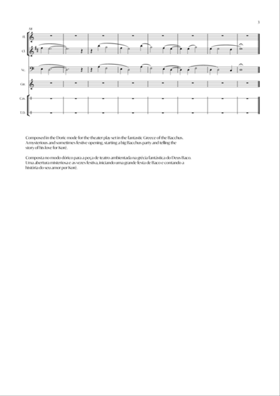 Overture (from Dionísio to Koré) Clarinet scores gallery preview page 4