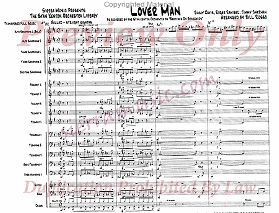 Lover Man Jazz Ensemble scores gallery preview page 2
