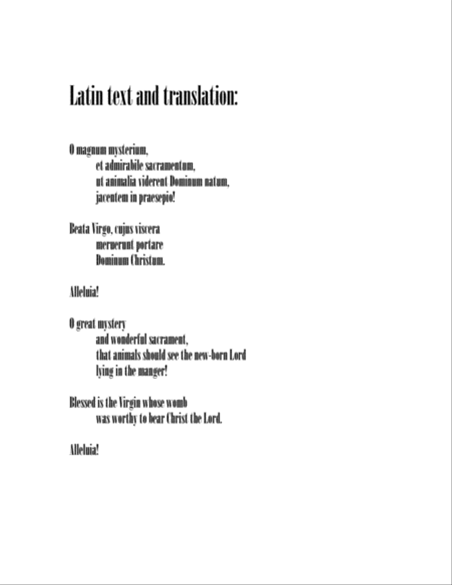 O Magnum Mysterium (2011) for all-male a cappella sextet TTBB scores gallery preview page 2