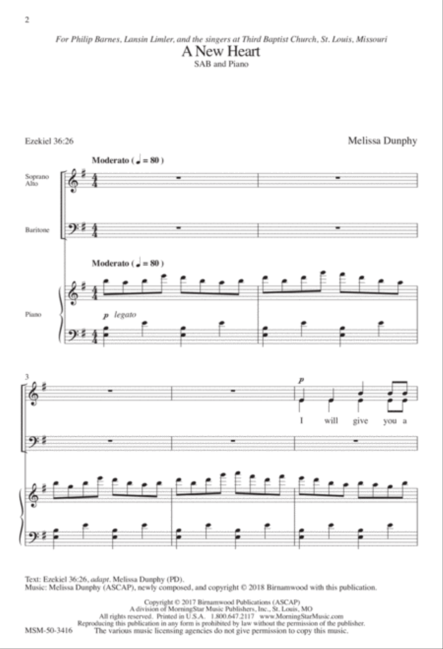 A New Heart 3-Part scores gallery preview page 2