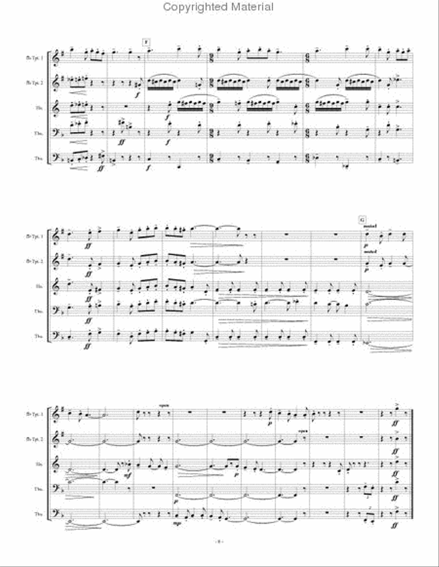 3 Medieval Carols Brass Quintet scores gallery preview page 9