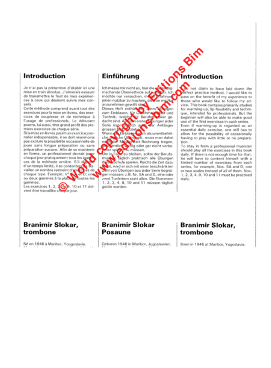 Warm-ups + technical routines Trombone scores gallery preview page 2