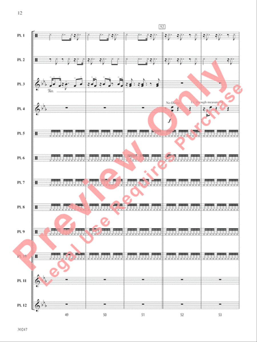 Clapping Music Variations Percussion Ensemble scores gallery preview page 13