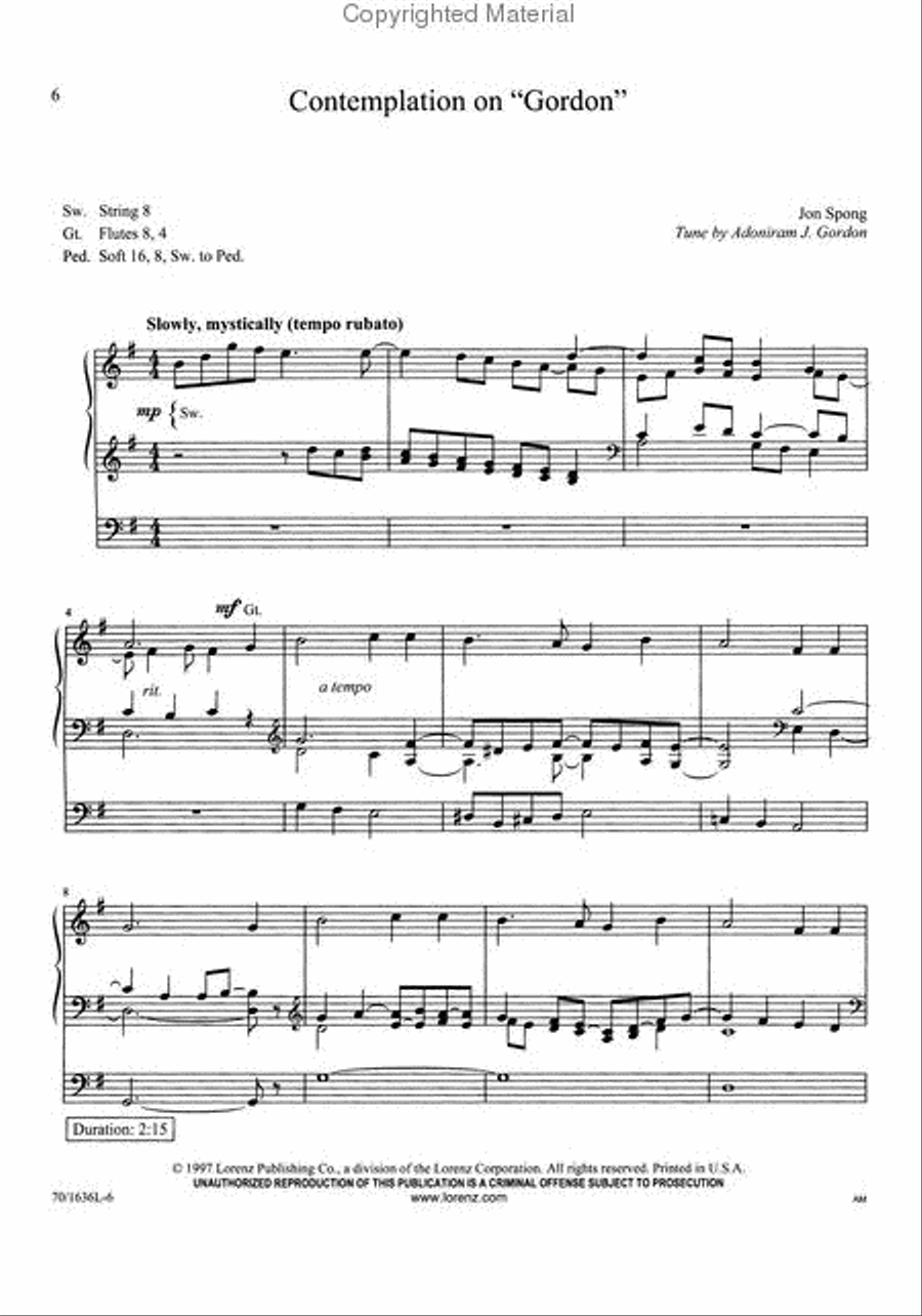 Call to Remembrance Organ Solo scores gallery preview page 3