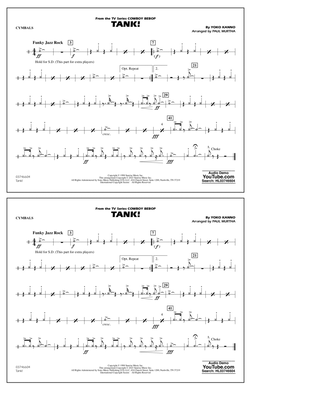 Book cover for Tank! (from Cowboy Bebop) (arr. Murtha) - Cymbals