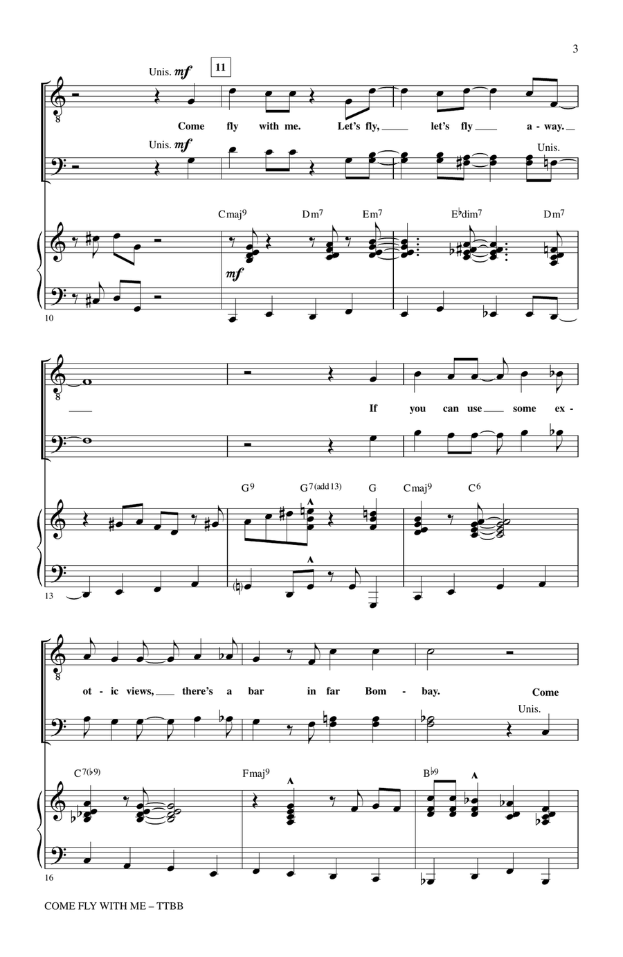 Come Fly With Me TTBB scores gallery preview page 2