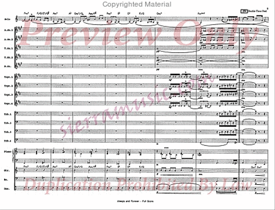 Always And Forever Big Band scores gallery preview page 6