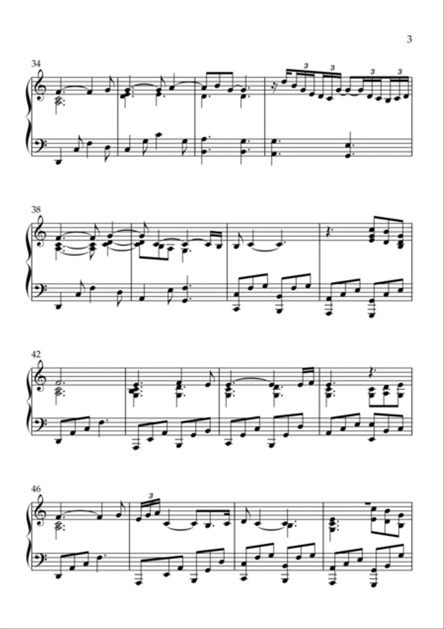 Kissing You Piano Solo scores gallery preview page 3