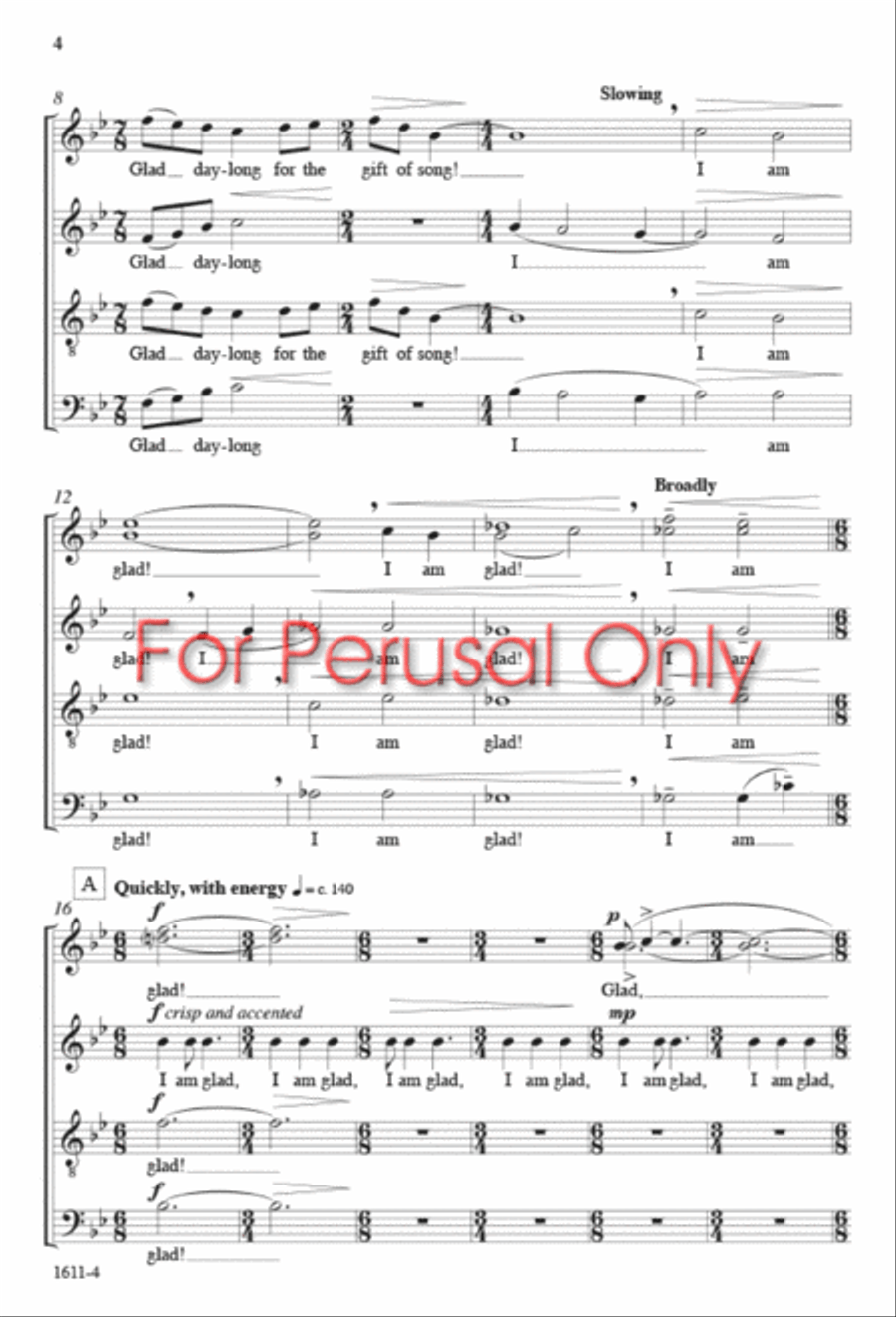 I Am Glad - SATB divisi octavo Divisi scores gallery preview page 3