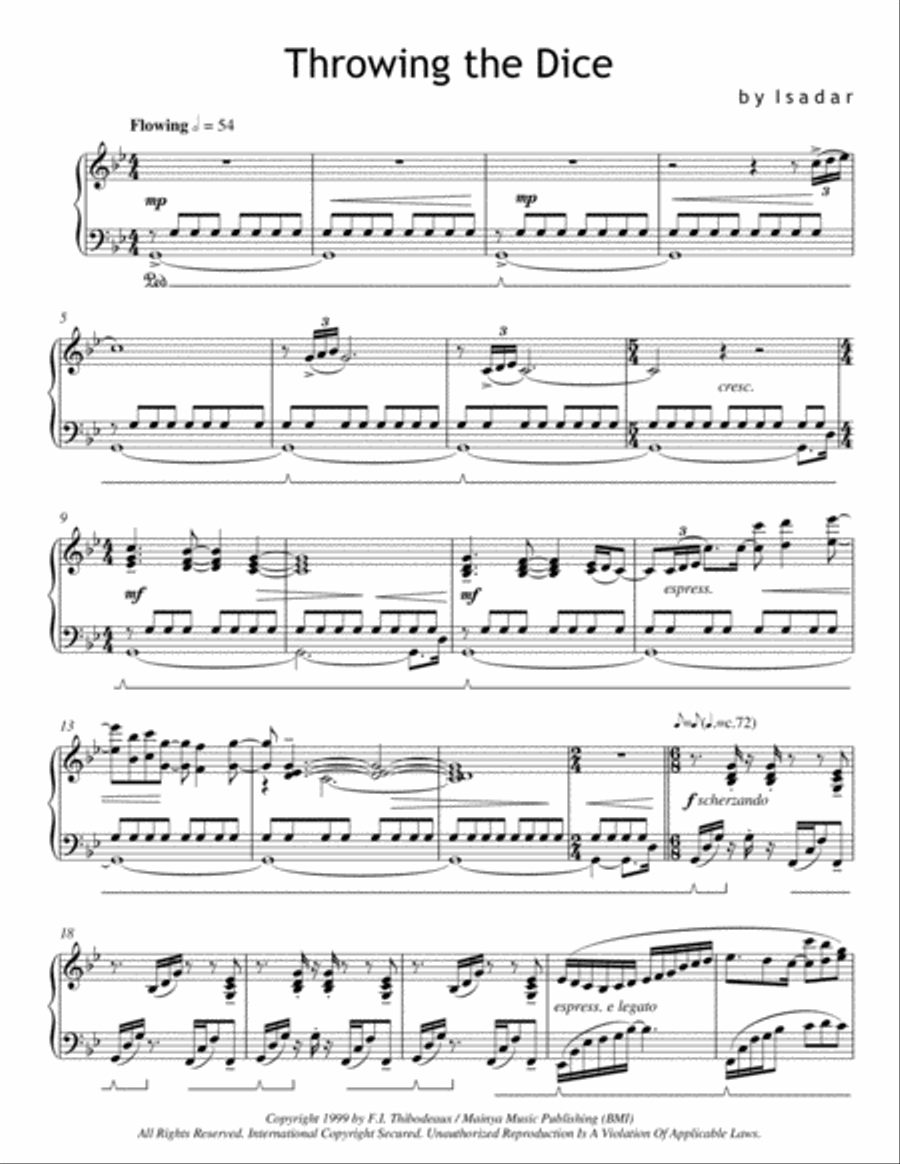 Throwing The Dice Piano Method scores gallery preview page 4