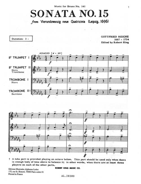Sonata No.15 (quartet-brass)