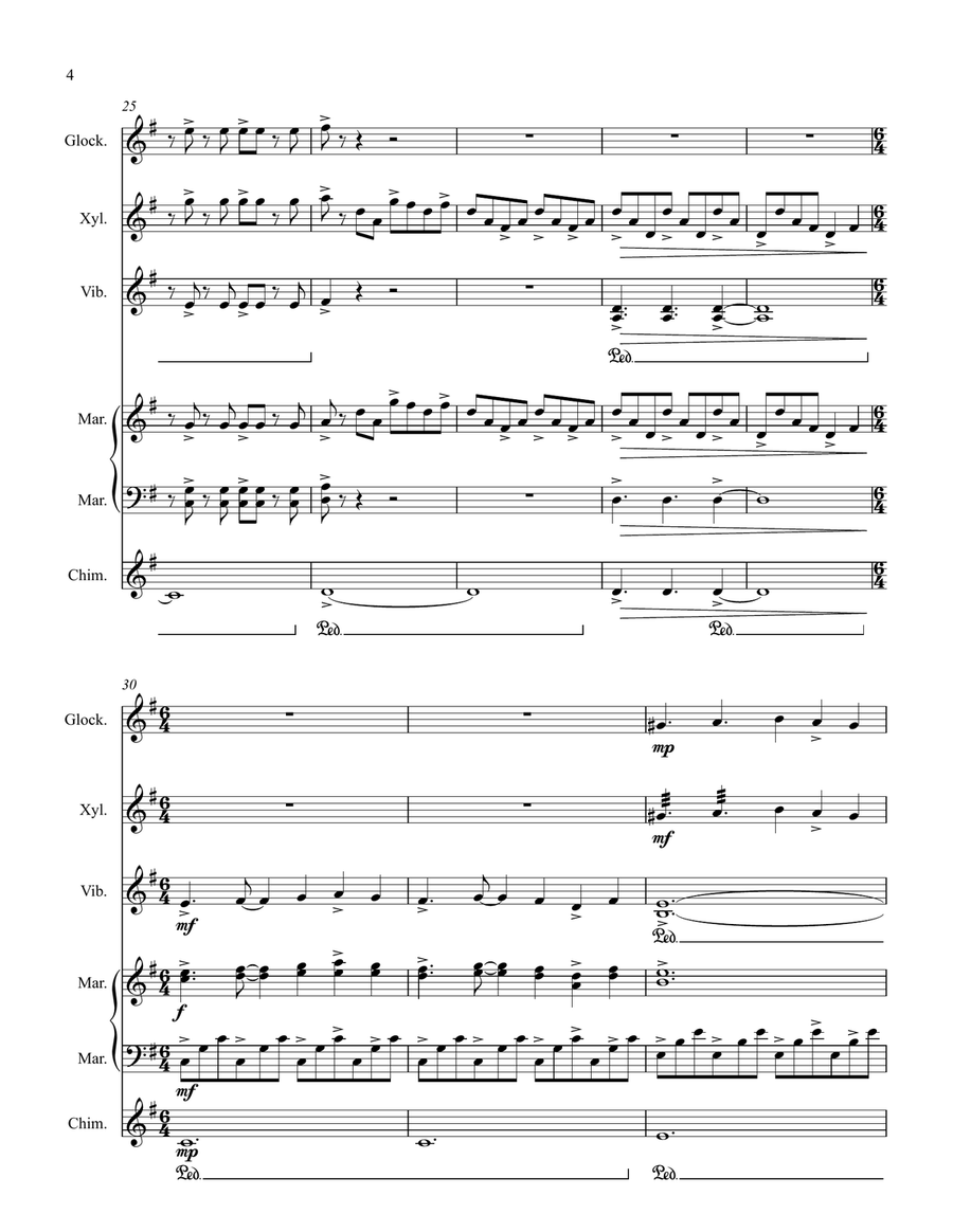 Suite for Mallets - Movement 1 Percussion scores gallery preview page 5
