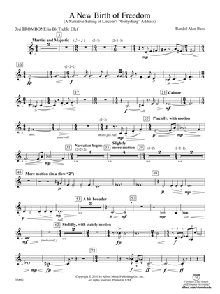 A New Birth of Freedom: (wp) 3rd B-flat Trombone T.C.