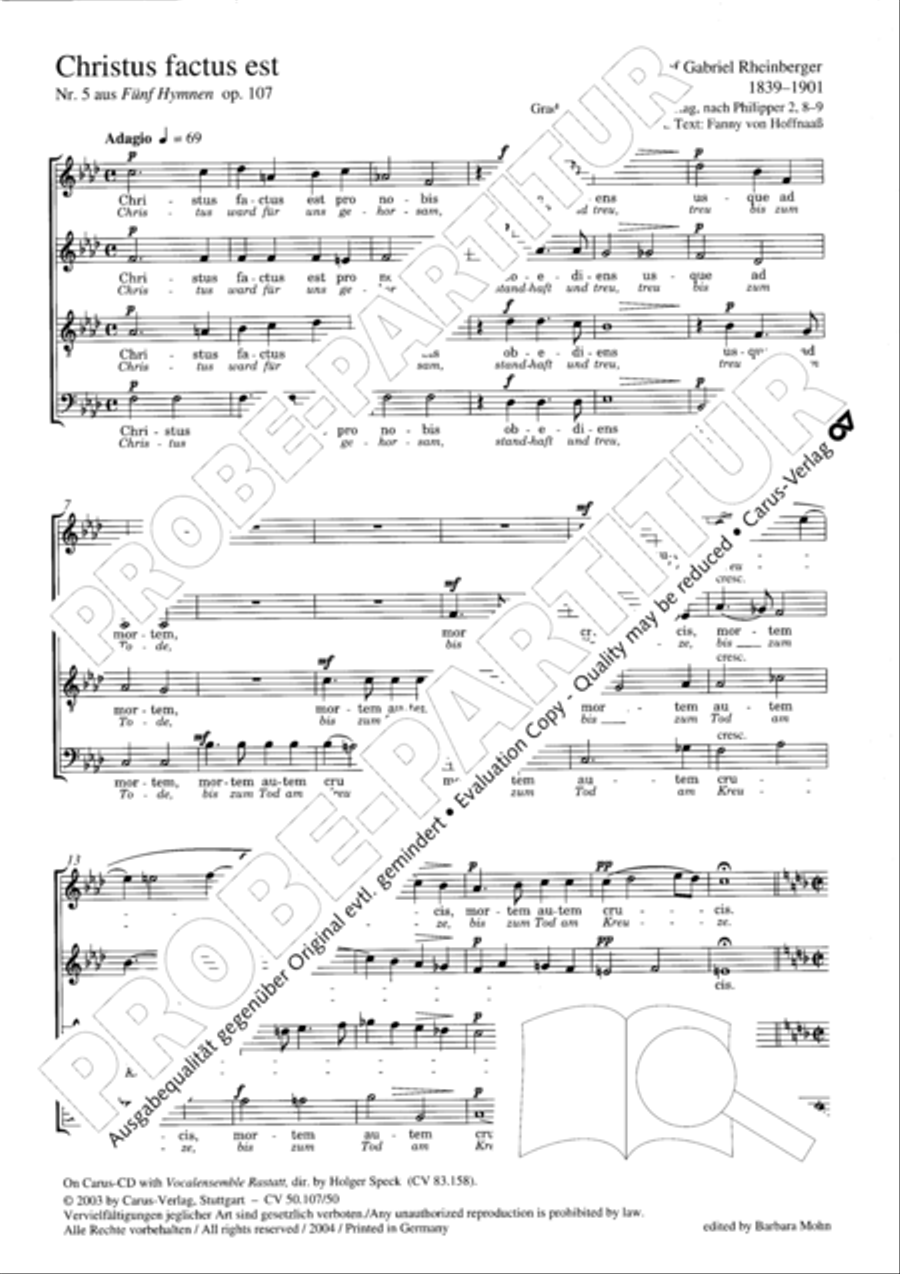 Christus factus est Christus factus est 4-Part scores gallery preview page 3