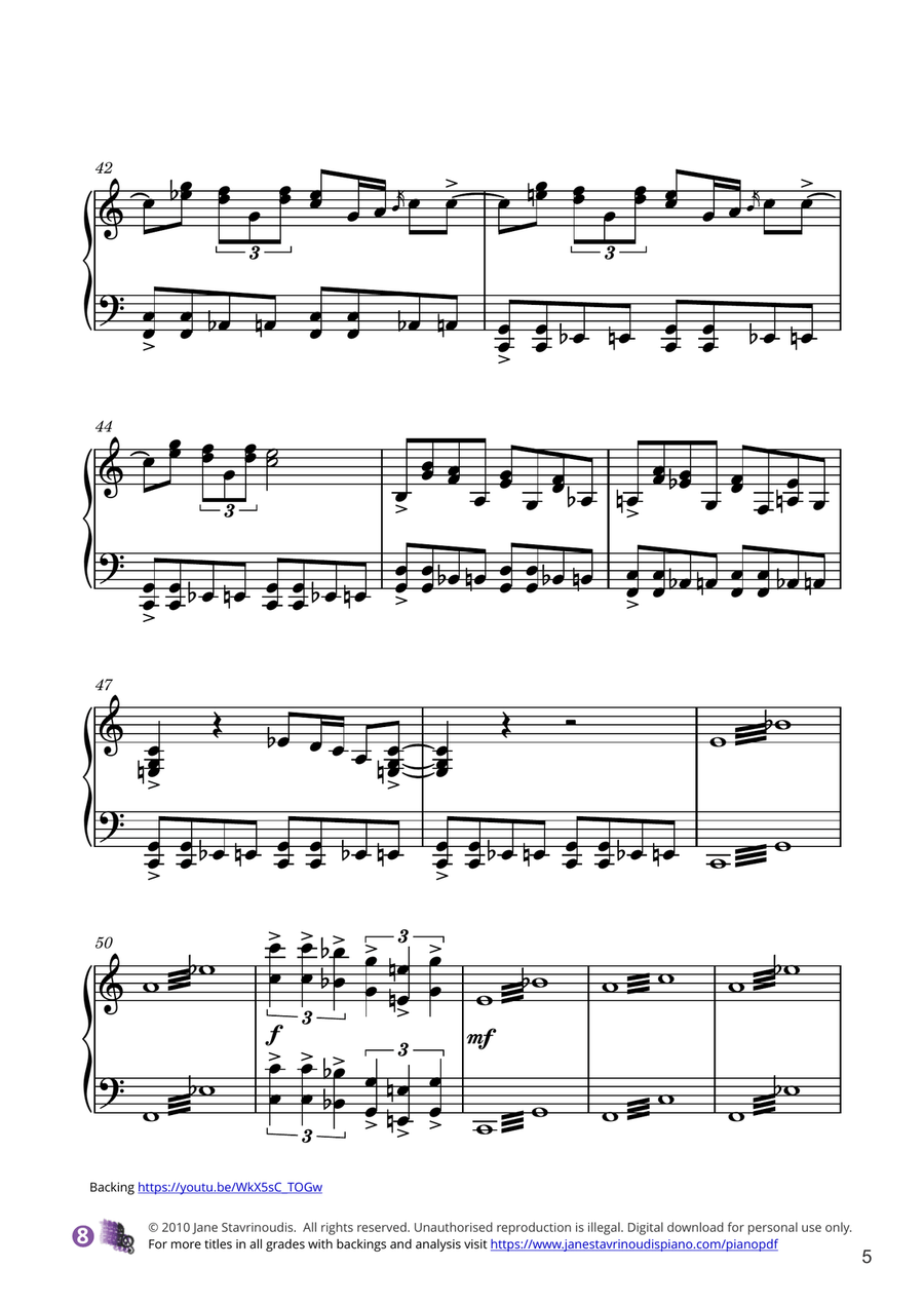 Pine Top's Boogie Woogie Piano Solo scores gallery preview page 5