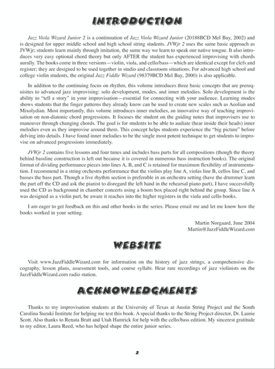 Jazz Viola Wizard Junior, Book 2 Viola Solo scores gallery preview page 3