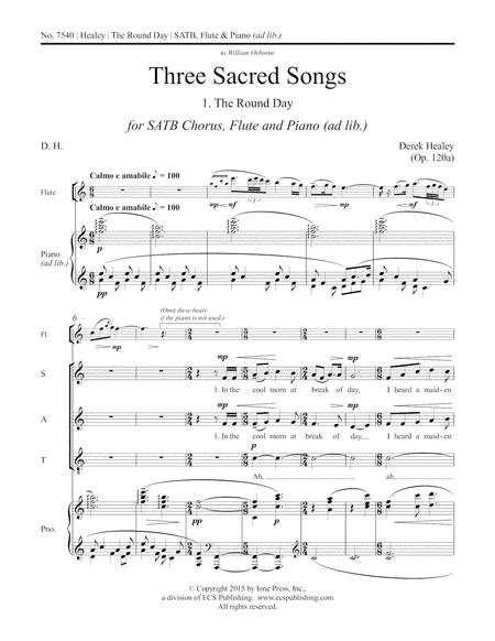 Three Sacred Songs: 1. The Round Day (Downloadable)