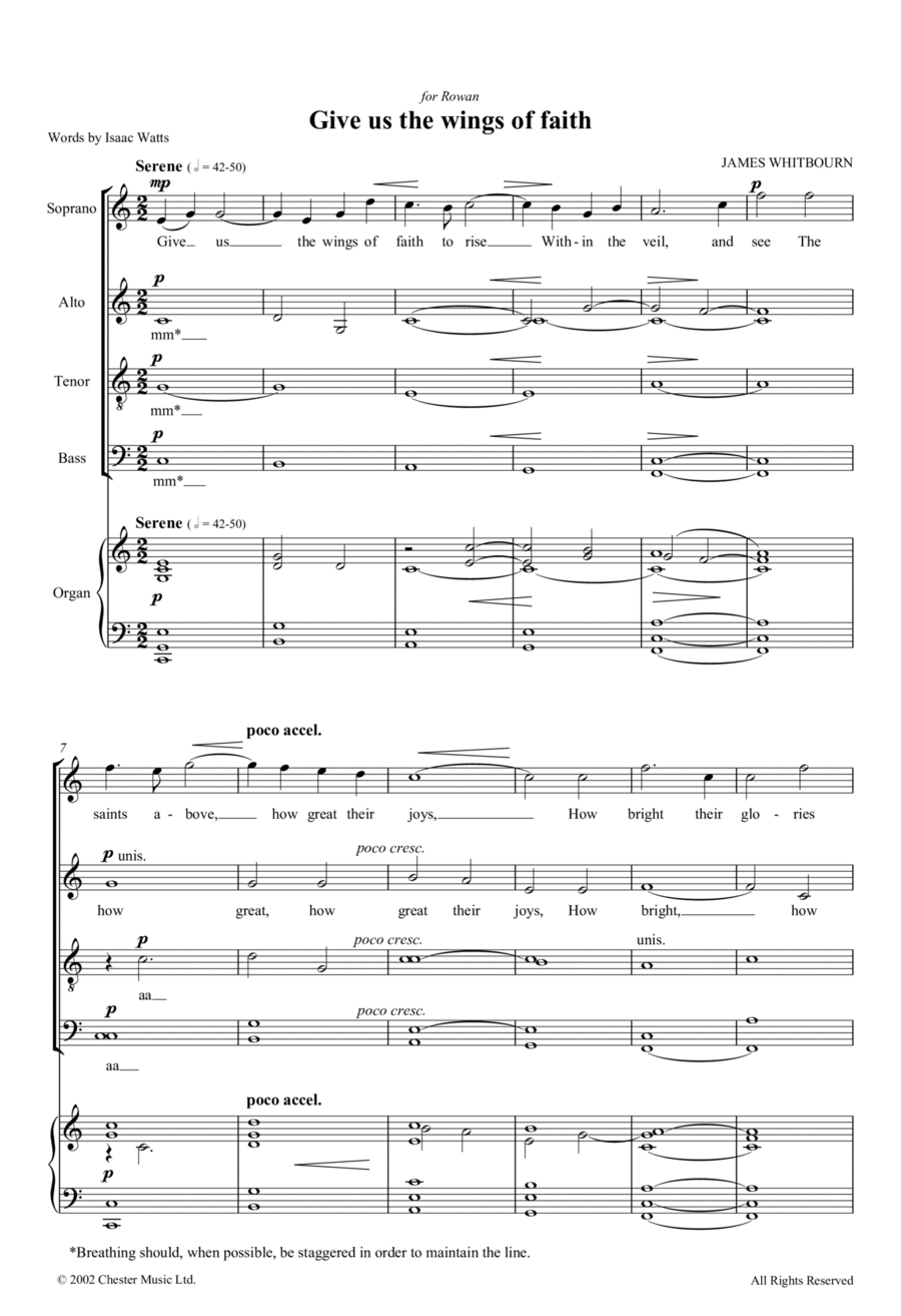 Give Us The Wings Of Faith 4-Part scores gallery preview page 1