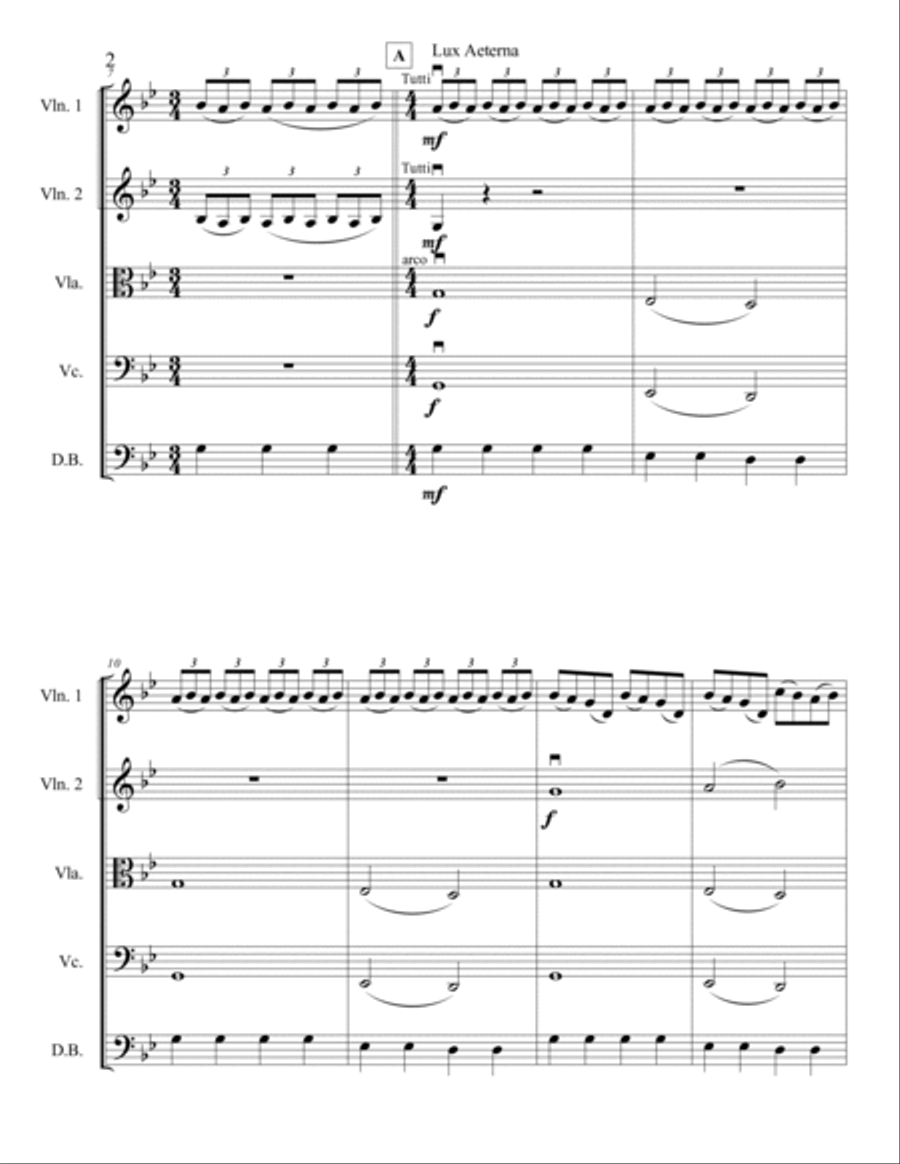 Lux Aeterna String Orchestra scores gallery preview page 3