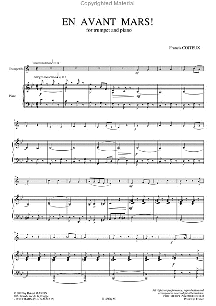 En avant mars Trumpet Solo scores gallery preview page 2