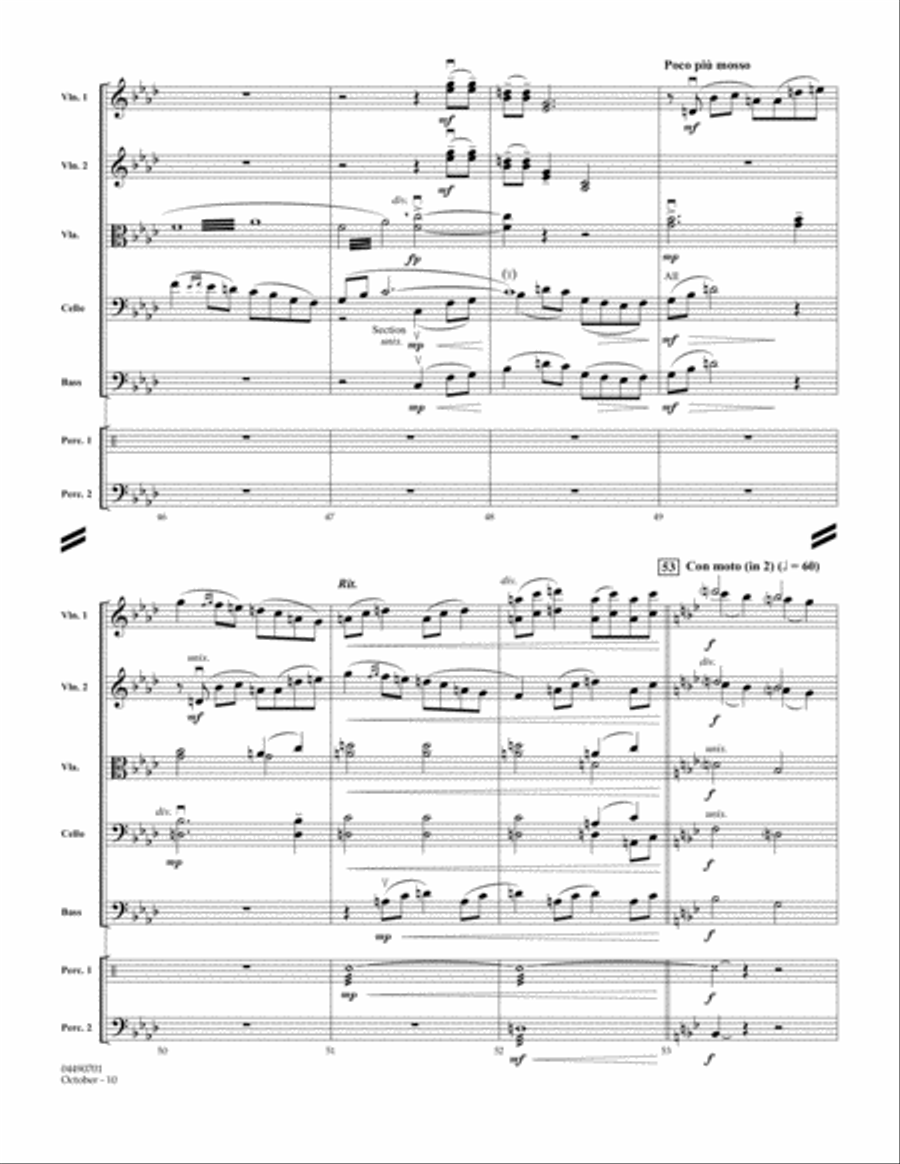 October - Full Score (arr. Paul Lavender) Orchestra scores gallery preview page 6