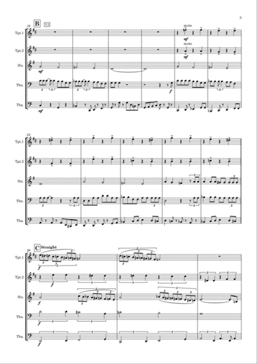 Being For The Benefit Of Mr. Kite Brass Quintet scores gallery preview page 4