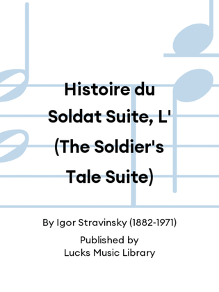 Book cover for Histoire du Soldat Suite, L' (The Soldier's Tale Suite)