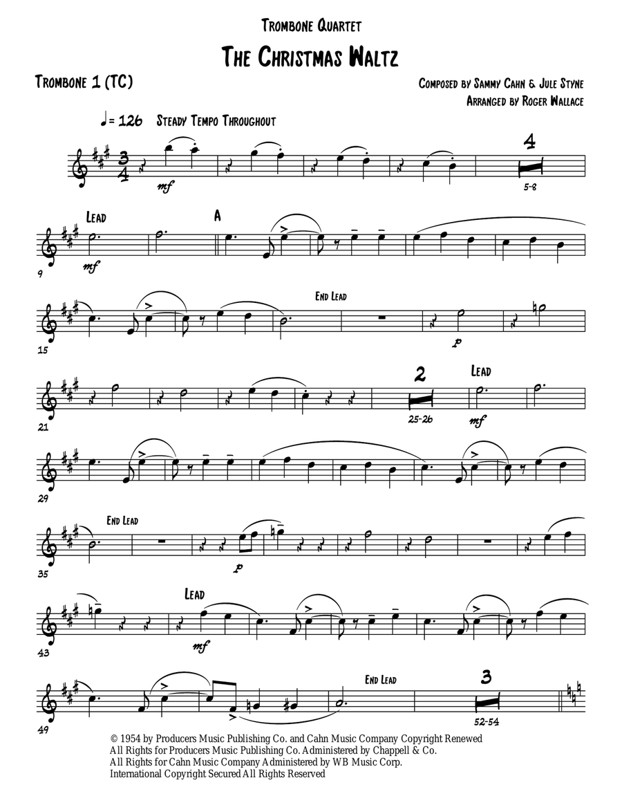 The Christmas Waltz Brass Quartet scores gallery preview page 6