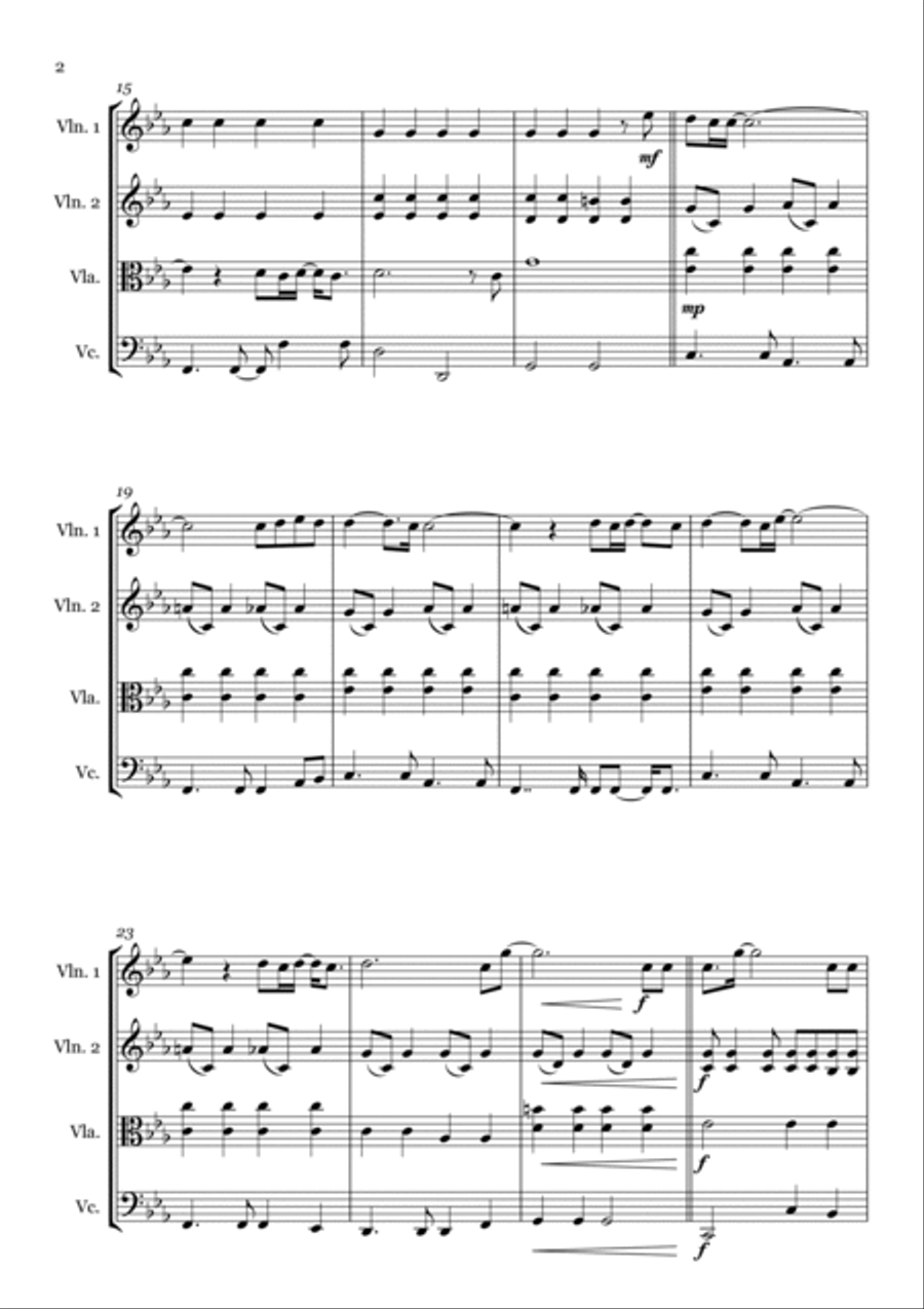 Skyfall String Quartet scores gallery preview page 4