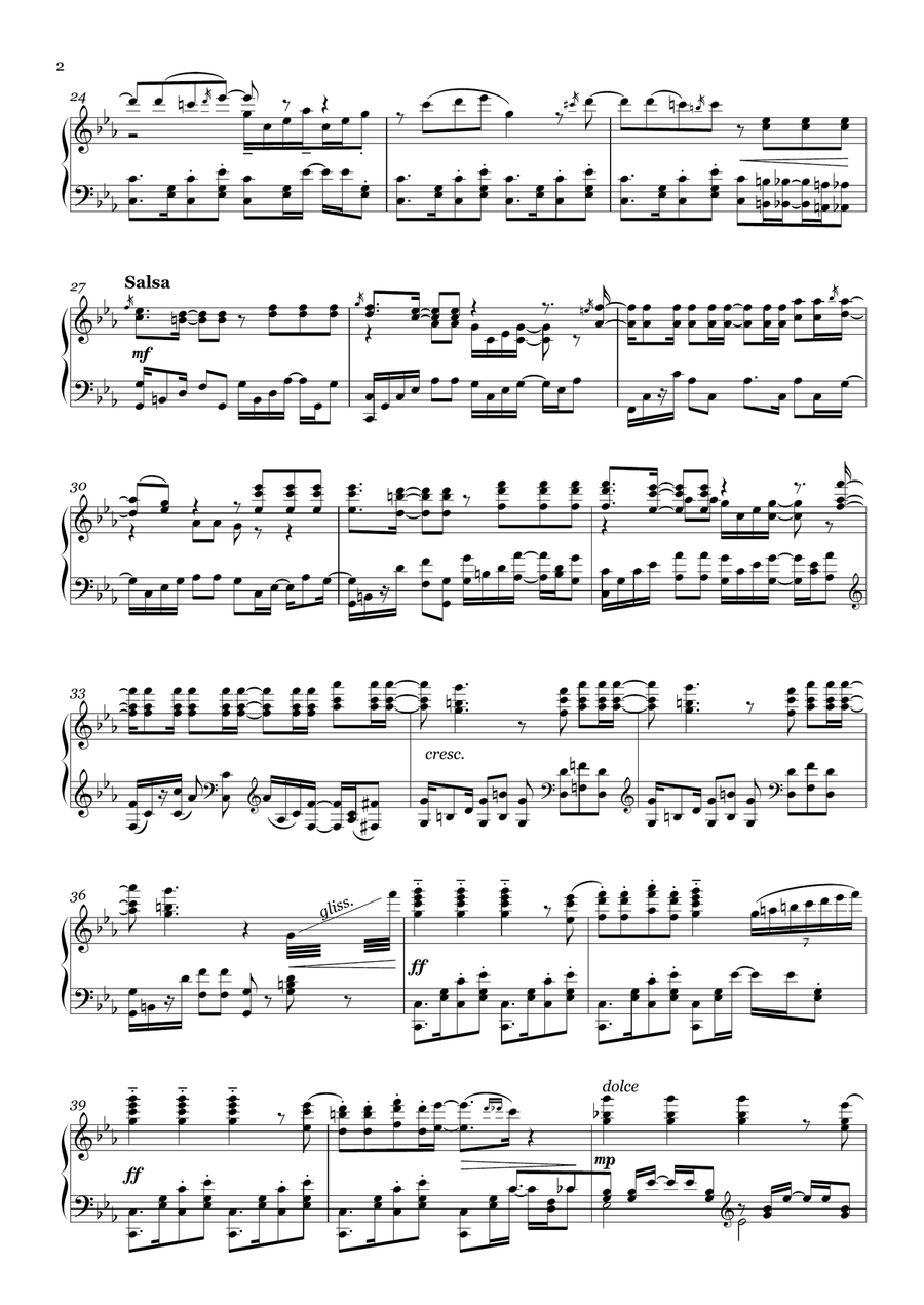 La Copa De La Vida(The Cup of Life) Piano Solo Piano Solo scores gallery preview page 2