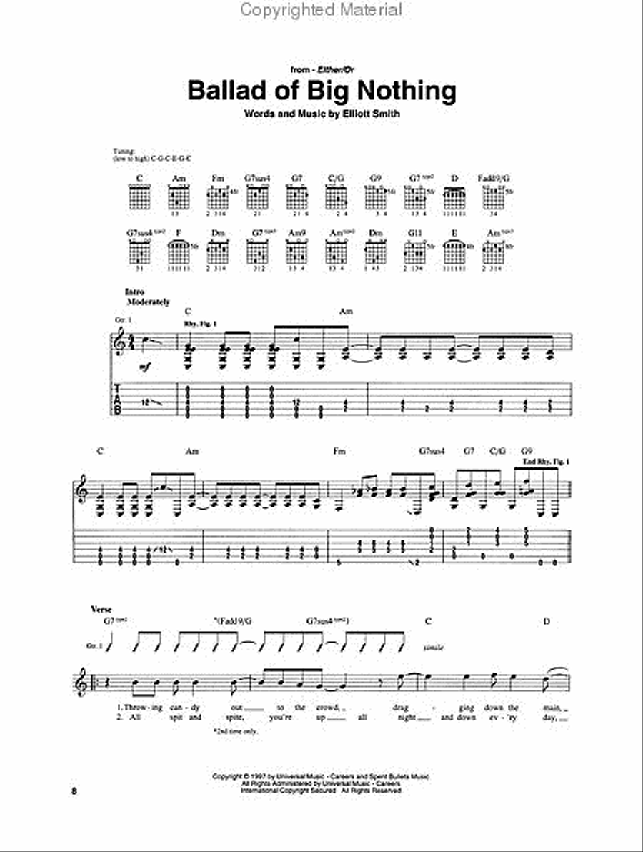 Elliott Smith Songbook Elliott Smith Songbook Acoustic Guitar scores gallery preview page 2