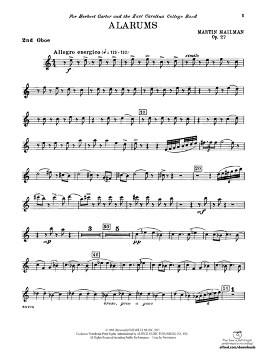 Alarums, Op. 27: 2nd Oboe