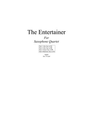 Book cover for The Entertainer. For Saxophone Quartet
