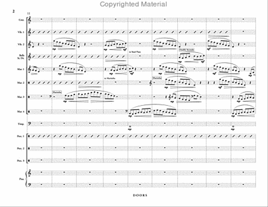 Doors (score & parts) Doors (score & parts) Percussion Ensemble scores gallery preview page 3
