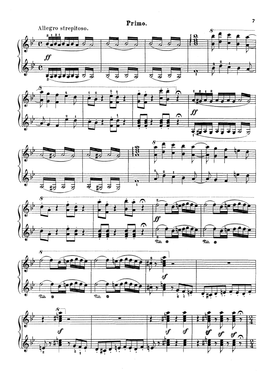 Suppe Poet and Peasant Overture, for piano duet(1 piano, 4 hands), PS821 1 Piano, 4-Hands scores gallery preview page 6