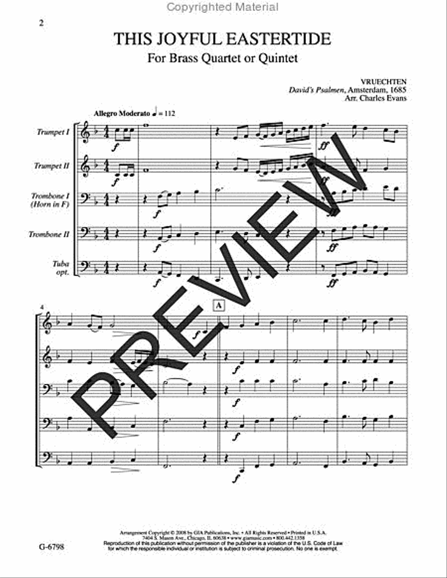 This Joyful Eastertide Horn scores gallery preview page 2