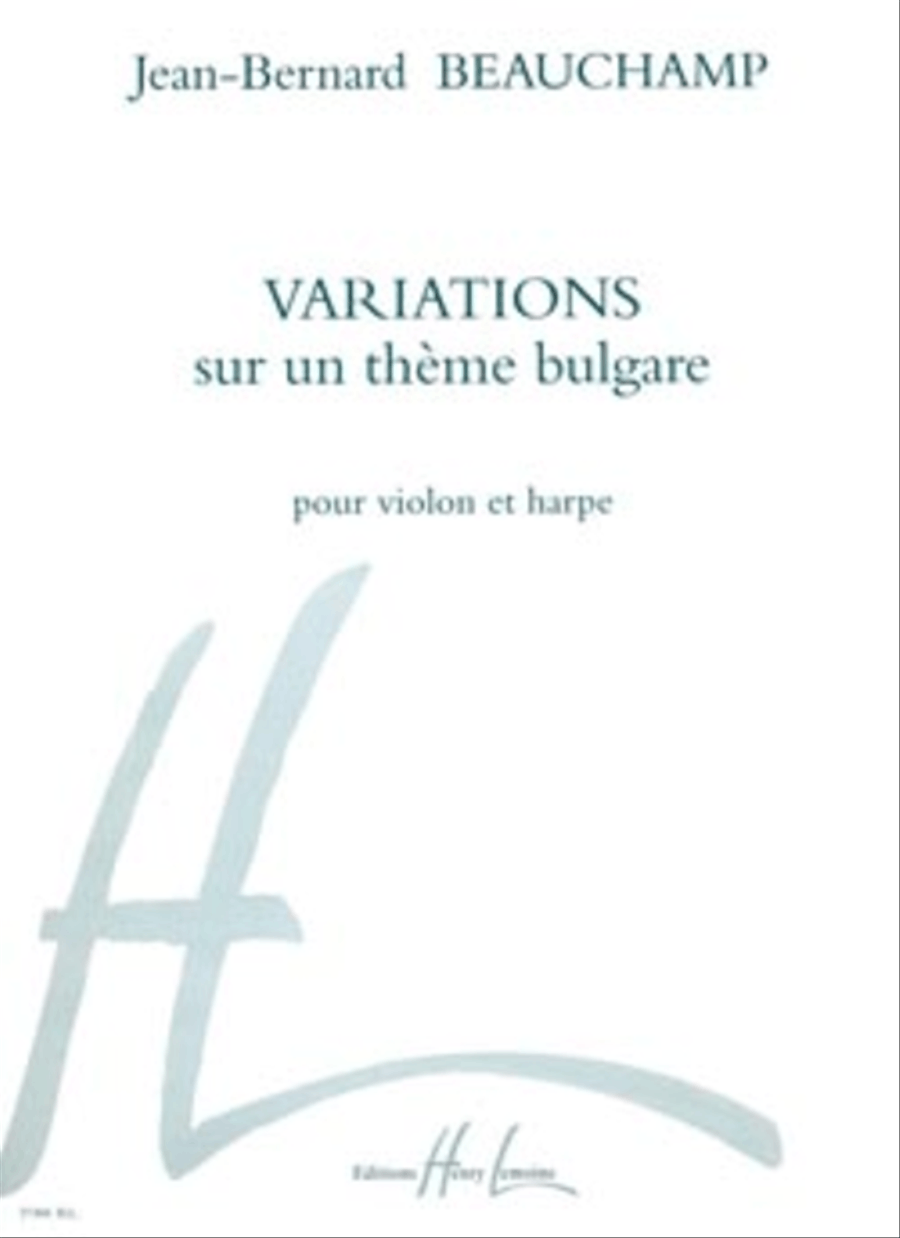 Variations Sur Un Theme Bulgare Harp scores gallery preview page 1