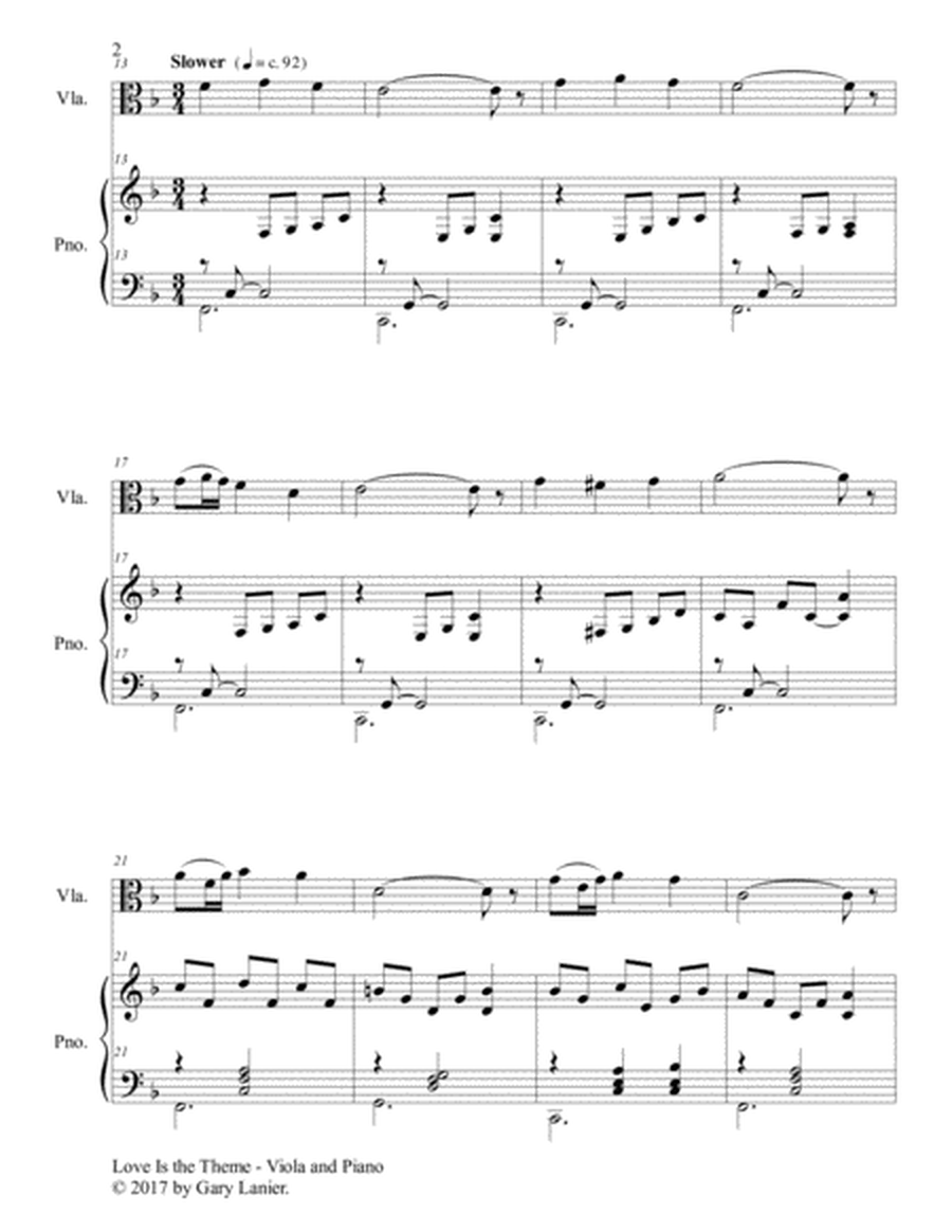 LOVE IS THE THEME (Duet – Viola & Piano with Score/Part) image number null