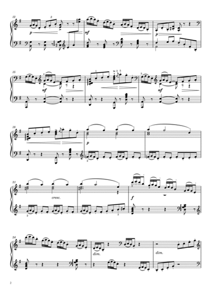 Debussy - Arabesque No. 2 in G major L. 66 Allegretto scherzando - For Piano Solo Original image number null