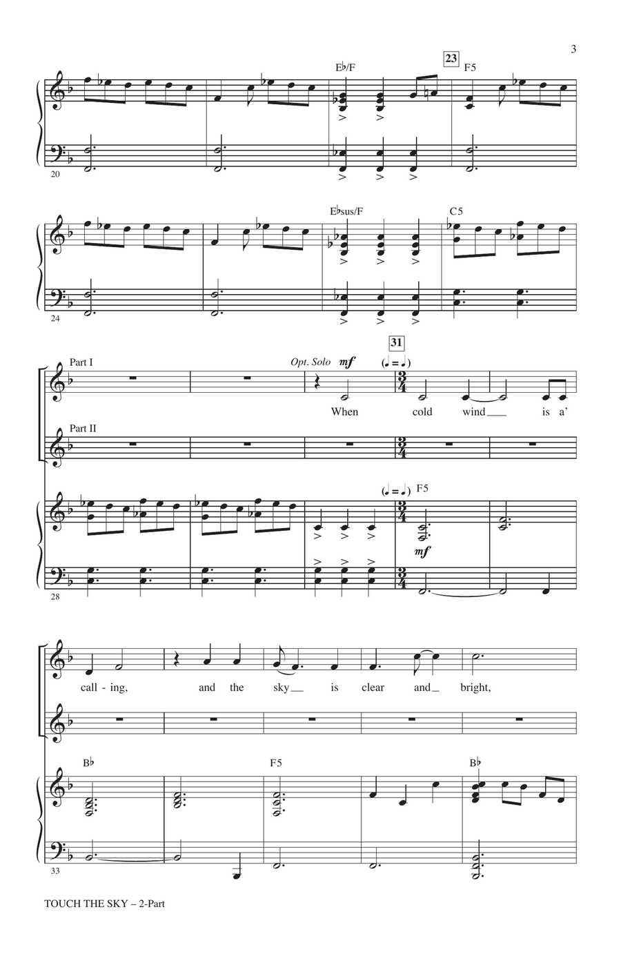 Touch The Sky (From Brave) (arr. Mac Huff) 2-Part scores gallery preview page 2