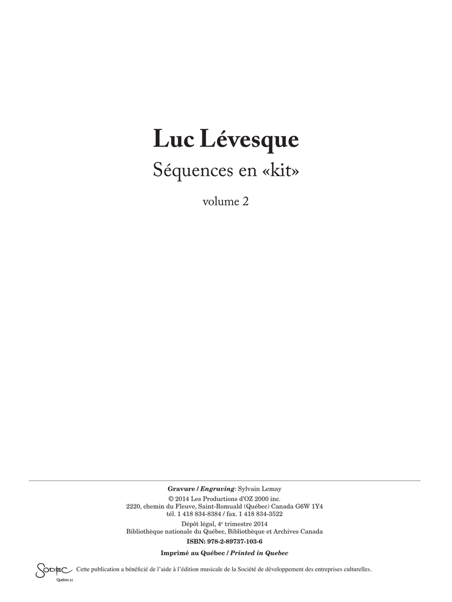 Séquences en «Kit», vol. 2 - matériel reproductible
