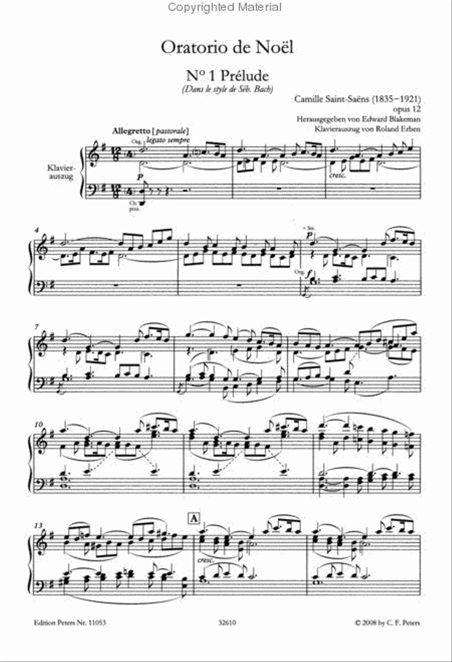 Oratorio de Noël (Christmas Oratorio) Op. 12 (Vocal Score) 4-Part scores gallery preview page 2