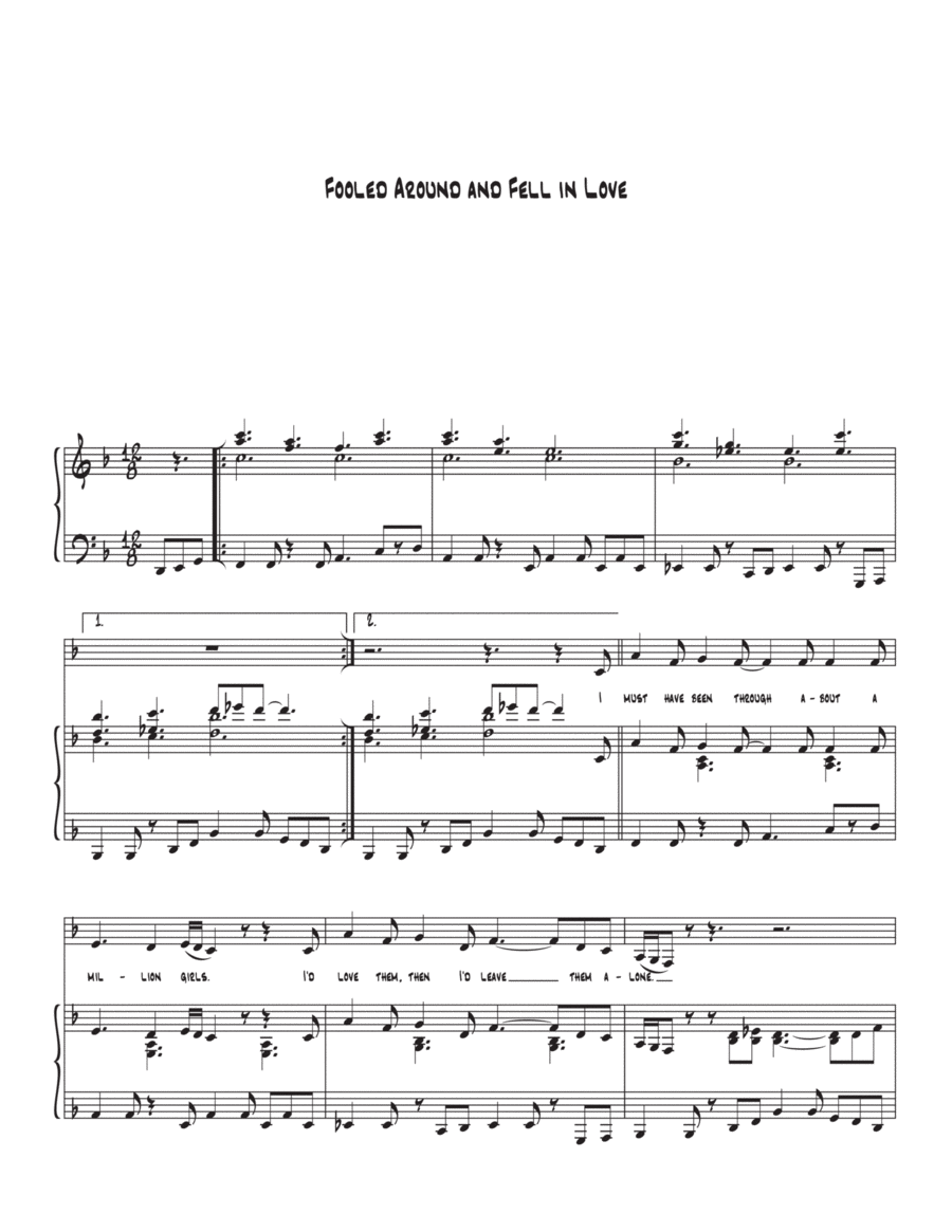 Fooled Around And Fell In Love Voice scores gallery preview page 1