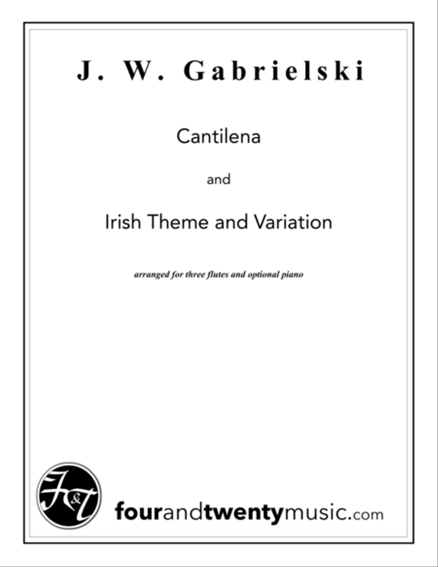 Cantilena and Irish Theme & Variation, for three flutes and optional piano Small Ensemble scores gallery preview page 1