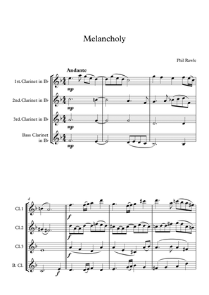 Book cover for Melancholy - Clarinet Quartet